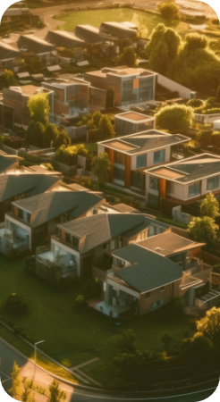 Edifícios residenciais em um condomínio